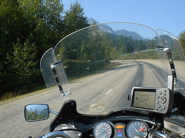 motorcycle's windshield