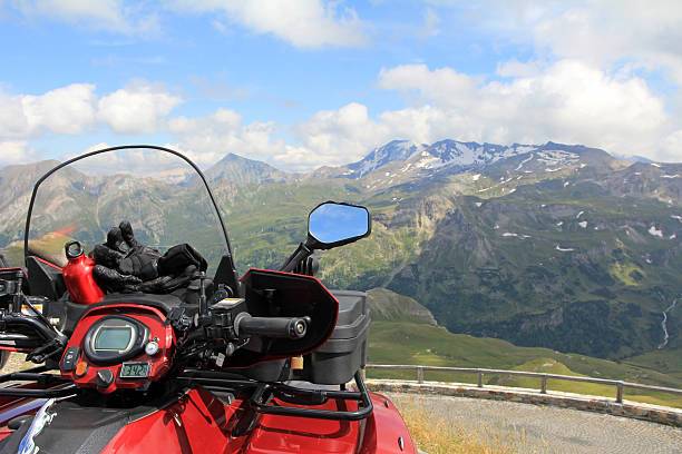 with the ATV in the mountains of Austria
